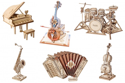 Lasercut Musikinstrumente