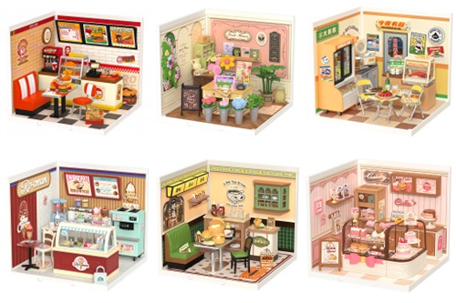 Lasercut Miniaturhäuser Serie Puppenhäuser