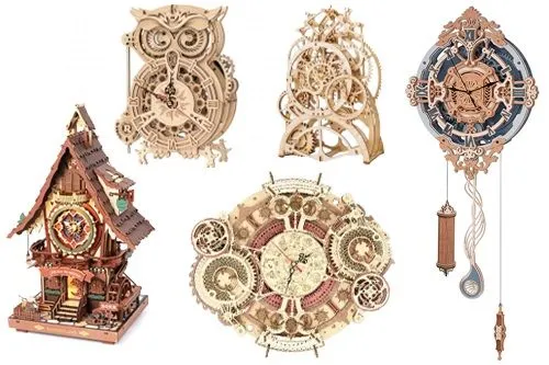 Lasercut Uhren und Kuckucksuhr