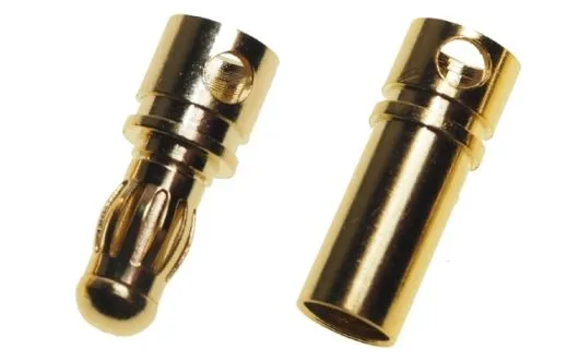 Goldkontaktstecker 3,5mm 1 Paar