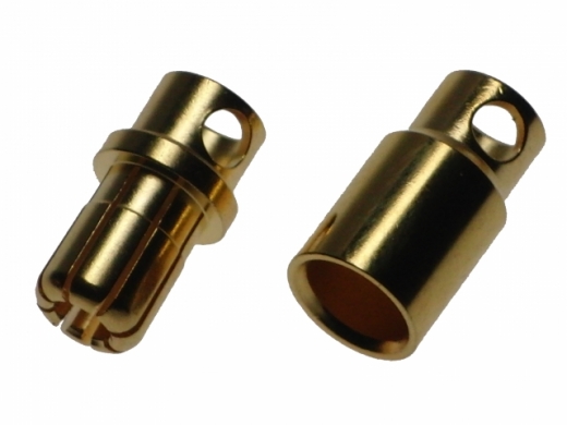 Goldkontaktstecker 8mm 1Paar