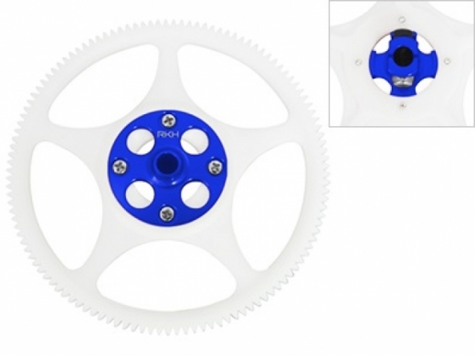 Rakonheli Hauptzahnrad Derlin mit Aluminium Nabe in blau für Blade 200SRX