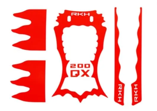 Rakonheli Designaufkleber rot für Blade 200QX