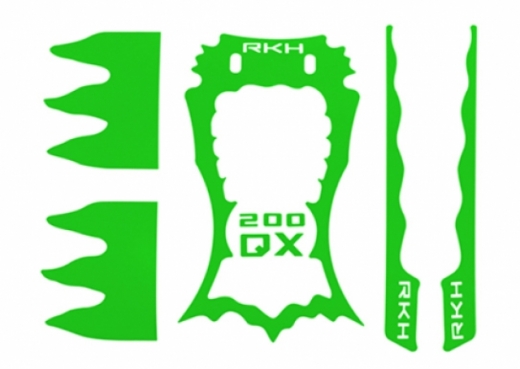 Rakonheli Designaufkleber grün für Blade 200QX