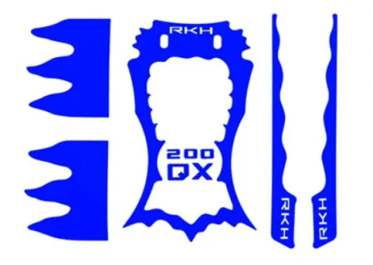 Rakonheli Designaufkleber blau für Blade 200QX