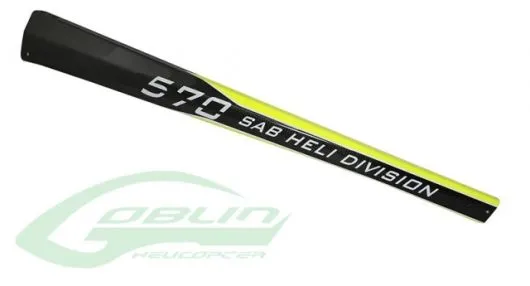 SAB Heckrohr in gelb schwarz aus Carbon für Goblin 570