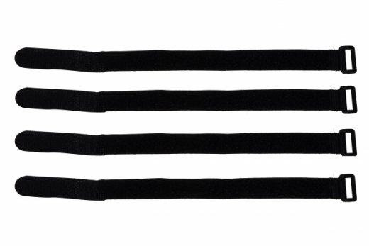 Akkuklettband 300mm in schwarz 4Stück
