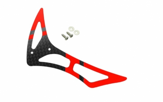 Rakonheli Leitwerk Set aus Carbon in rot für Blade 230s und 250CFX