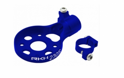 Rakonheli Heckmotorhalterung Aluminium in blau für Blade 230s und 250CFX