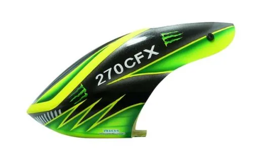 Rakonheli Fiberglass Haube Monster Design grün-schwarz für Blade 270CFX