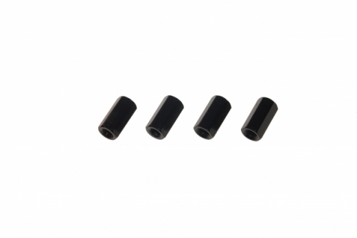 Abstandshalter M3 aus Aluminium in schwarz 4Stück 10mm