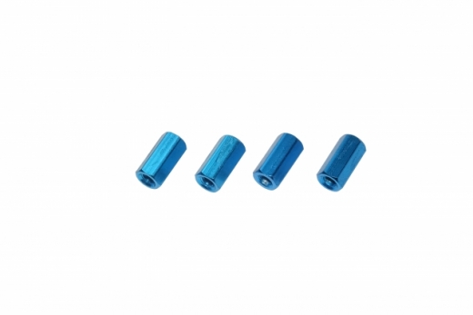 Abstandshalter M3 aus Aluminium in blau 4Stück 10mm