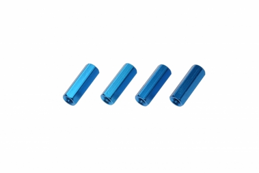 Abstandshalter M3 aus Aluminium in blau 4Stück 15mm