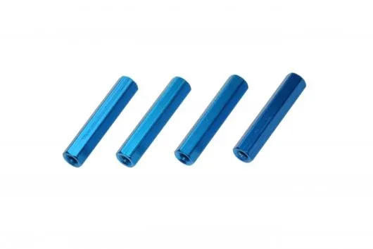 Abstandshalter M3 aus Aluminium in blau 4Stück 25mm