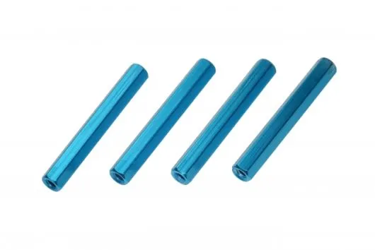 Abstandshalter M3 aus Aluminium in blau 4Stück 40mm