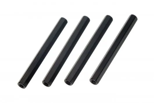Abstandshalter M3 aus Aluminium in schwarz 4Stück 50mm