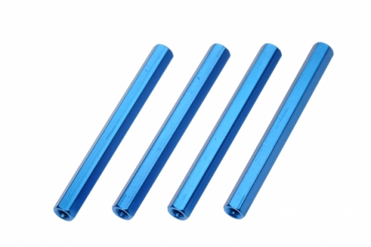 Abstandshalter M3 aus Aluminium in blau 4Stück 50mm