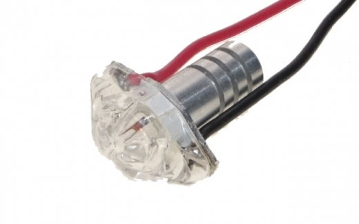 Unilight Mini Blitzlicht 8mm 4W in rot als BEACON Licht für 500er