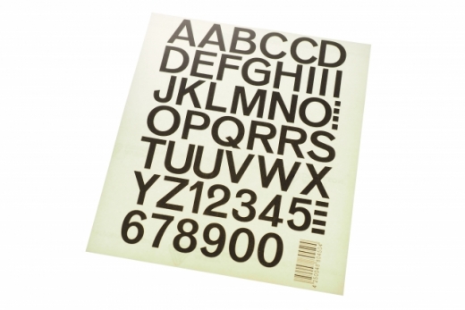 Aufkleber Zahlen und Buchstaben 50mm