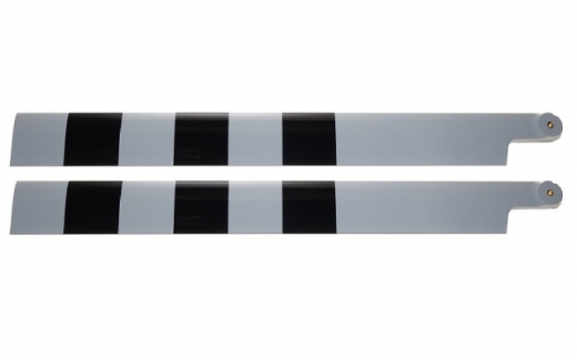 HeliTec der Blattschmied Scale Hauptrotorblätter 2Blatt in weiß schwarz 700mm