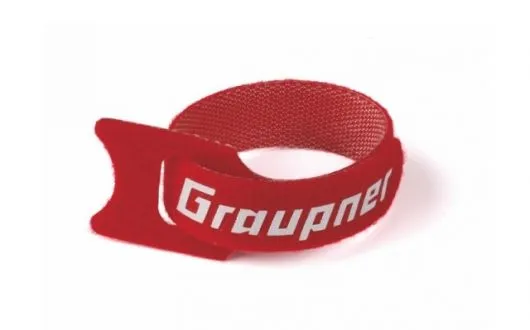 Graupner Klett-Kabelbinder in rot 200mm 10Stück