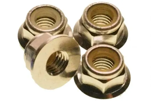 M5 Stoppmutter aus Aluminium mit Flansch in silber eloxiert 4Stück CW