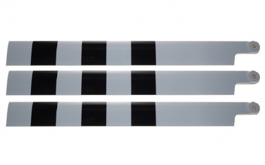 HeliTec der Blattschmied Scale Hauptrotorblätter 3Blatt in licht grau GS 600mm