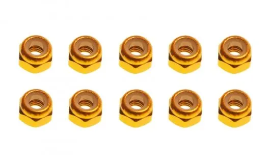 M3 Stoppmutter aus Aluminium in orange eloxiert CW 10Stück