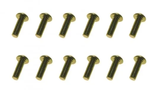 M3 Linsenkopfschraube M3x6mm aus Aluminium in dunkel grün eloxiert 10Stück