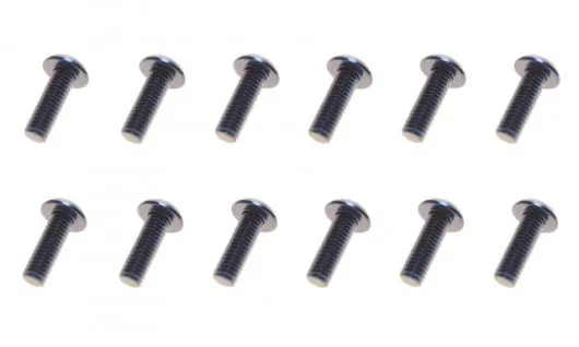 M3 Linsenkopfschraube M3x6mm aus Aluminium in dunkel blau eloxiert 10Stück