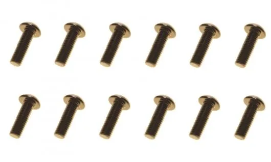 M3 Linsenkopfschraube M3x6mm aus Aluminium in schwarz eloxiert 10Stück