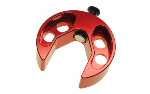 Magnetische Taumelscheiben-Einstellehre für 500er - 700er Helis aus Alu in rot
