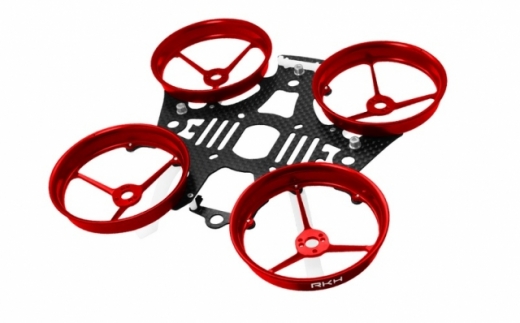 Rakonheli Tuning Rahmen aus carbon in rot für Blade Inductrix 200