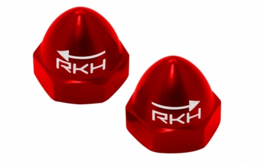 Rakonheli Hutmutter M5 aus Alu in rot je 1 x cw und 1 x ccw