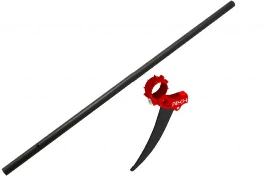 Rakonheli Heckrohr mit Motorhalterung und Finne in rot für Blade Nano CPS, Nano S2 und Nano S3