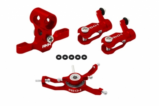 Rakonheli Hauptrotorkopf Set in rot für Blade Nano CP X / Nano CP S / Nano S2 / Nano S3