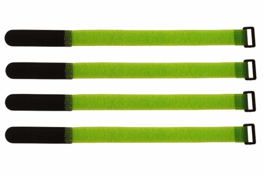 Akkuklettband 300mm in grün 4 Stück