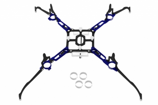 Rakonheli Tuning Rahmen aus carbon in blau für Blade Nano QX2 und Glimpse