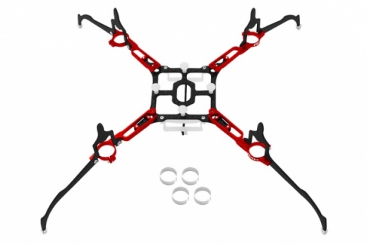 Rakonheli Tuning Rahmen aus carbon in rot für Blade Nano QX2 und Glimpse