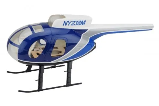 250er Rumpf Hughes MD500D blau grau für Align T-REX 250