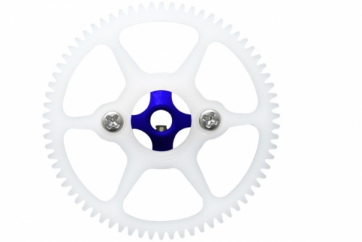 Rakonheli Hauptzahnrad Delrin mit Alu Nabe in blau für Blade Nano CP S / Nano S2 / Nano S3