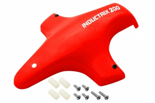 Rakonheli Tuning Haube aus Fiberglas in rot für Blade Inductrix 200