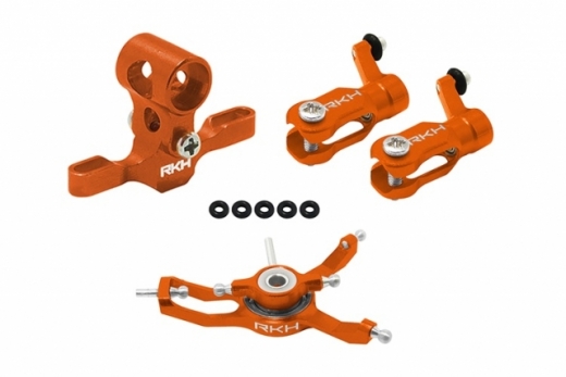 Rakonheli Hauptrotorkopf Set in orange für Blade Nano CP X / Nano CP S / Nano S2 / Nano S3