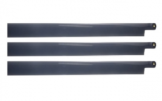 HeliTec der Blattschmied Scale Hauptrotorblätter 3Blatt in dunkel grau 435mm