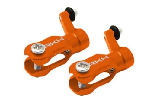 Rakonheli Hauptblatthalter Set CNC Aluminium in orange für Blade Nano CPX, Nano CPS, Nano S2 und Nano S3