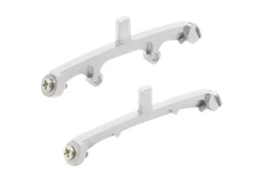 Rakonheli Landegestellhalterung silber aus CNC Aluminium für Blade Nano CPX, Nano CPS, Nano S2 und Nano S3