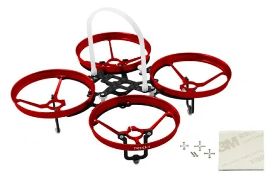 Rakonheli 7mm Motoren Tuning Rahmen aus carbon in rot für Blade Inductrix