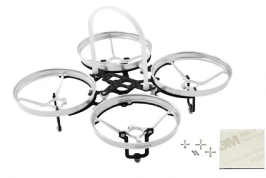 Rakonheli 7mm Motoren Tuning Rahmen aus carbon in silber für Blade Inductrix