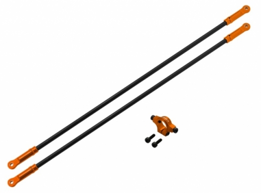 Rakonheli Heckstreben Carbon/Aluminium in orange für Blade 250CFX