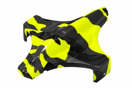 Rakonheli Haube in gelber camouflage Optik für Blade Inductrix